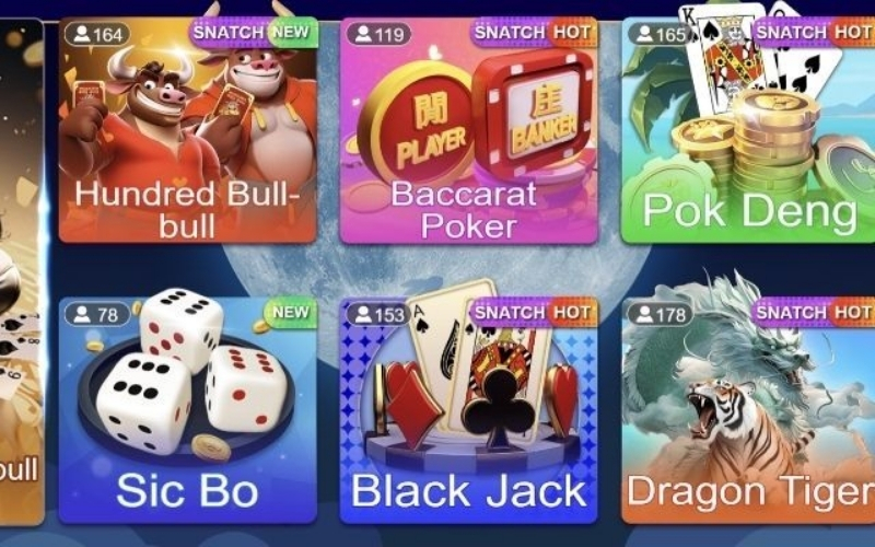 Bảng so sánh các tựa game bài dành cho tân thủ